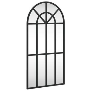 vidaXL Wall Mirror Black 30x60 cm Arch Iron