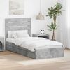vidaXL Storage Bed Concrete Grey 90 x 200 cm Engineered Wood