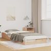 vidaXL Bed Frame Brown 100 x 220 cm Solid Pine Wood
