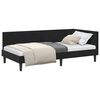 vidaXL Corner Bed Frame with Headboard Black 90 cm x 200 cm Velvet