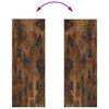 vidaXL Wall-Mounted Coat Rack Wall-mounted Smoked Oak 30 x 1.5 x 80 cm