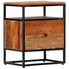 vidaXL Bedside Cabinet 40x30x50 cm Solid Reclaimed Wood and Steel