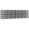 vidaXL Outdoor Dog Kennel Steel 12.9 m&sup2;