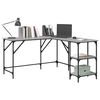 vidaXL Desk Grey Sonoma 139x139x75 cm Engineered Wood