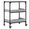vidaXL Kitchen Trolley Grey Sonoma 60x41x80.5 cm Engineered Wood