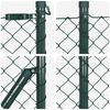 vidaXL Fence Post Green 10 x 1 m (40 x 40 mm mesh) Steel and PVC