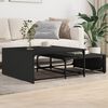 vidaXL Nesting Coffee Tables 2 pcs Black Engineered Wood and Metal