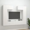 vidaXL 6 Piece TV Cabinet Set White Engineered Wood