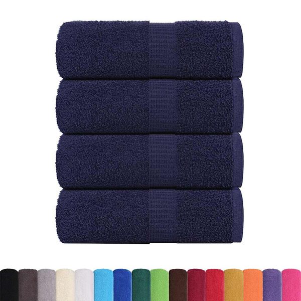 vidaXL Guest Towels "FROGN" 4 pcs Navy Blue 30x50 cm 360 gsm