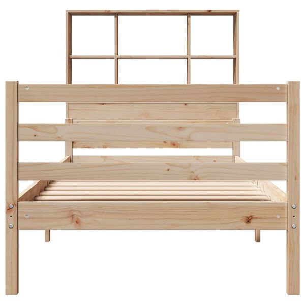 vidaXL Bookcase Bed without Mattress 90x200 cm Solid Wood Pine