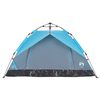 vidaXL Camping Tent Dome 3-Person Blue Quick Release