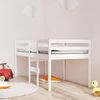 vidaXL High Sleeper Bed without Mattress White 90x200 cm Solid Wood Pine