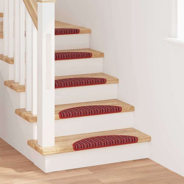 vidaXL Self-adhesive Stair Mats 15 pcs Red 56 x 17 x 3 cm