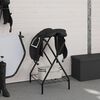 vidaXL Saddle Rack Foldable Freestanding Black Iron