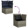 vidaXL 10 Piece Garden Sofa Set with Cushions Grey Poly Rattan Acacia