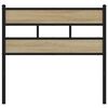 vidaXL Headboard Sonoma Oak 90 cm Iron and Engineered Wood