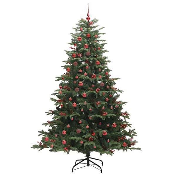vidaXL Artificial Christmas Tree with 300 LEDs with Stand Green 210 cm