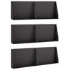 vidaXL Retaining Wall 6 pcs 60 x 12 x 30 cm Steel Black