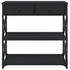 vidaXL Console Table Black 75x28x75 cm Engineered Wood