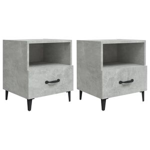 vidaXL Bedside Cabinets 2 pcs Concrete Grey Engineered Wood