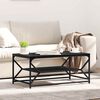 vidaXL Coffee Table Black Oak 90 x 50 x 40 cm