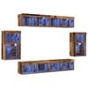 vidaXL TV Cabinet Set Wall-mounted 8 pcs Old wood Engineered wood