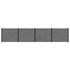 vidaXL Fence Panel 4 pcs WPC and Aluminium Grey