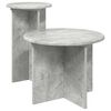vidaXL Side Table Set 2 pcs Concrete Grey &Oslash; 45 x 35 cm Engineered Wood