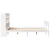 vidaXL Bookcase Bed without Mattress White 140x200 cm Solid Wood Pine