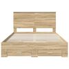 vidaXL Bed Frame with Drawer Sonoma Oak 150 x 200 cm Engineered Wood