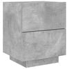 vidaXL Bedside Cabinets with LED Lights 2 pcs Concrete Grey Engineered Wood
