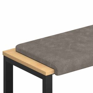 vidaXL Bench Cushion Faux Leather Grey Depth 35 cm