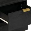 vidaXL Bedside Cabinet 2 pcs Black 40x33x46 cm Solid Wood Mango