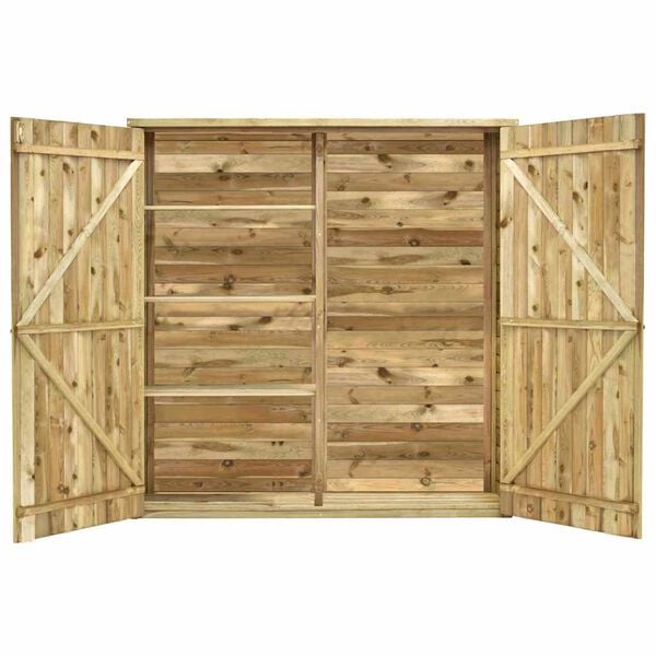 vidaXL Garden Tool Shed 163x50x171 cm Impregnated Pinewood