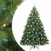 vidaXL Artificial Christmas Tree with 300 LEDs Green 210 cm PE and PVC