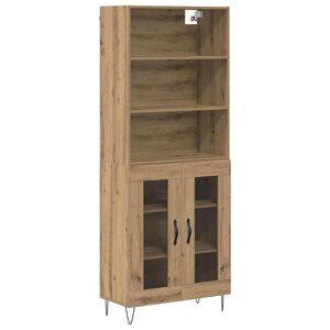 vidaXL Highboard 2 pcs Artisan Oak Engineered Wood