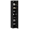 vidaXL Storage Cabinet 3 pcs Black Oak 30 x 42.5 x 225 cm