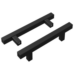 vidaXL Cabinet Handle 2 pcs Black 150 x 12.3 x 35.2 mm Stainless Steel