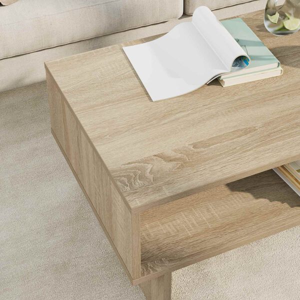 vidaXL Coffee Table Sonoma Oak 80 x 46 x 35 cm Engineered Wood