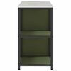 vidaXL Kitchen Storage Set with Shelf 2 pcs Olive Green Steel