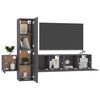vidaXL 5 Piece TV Cabinet Set Grey Engineered Wood
