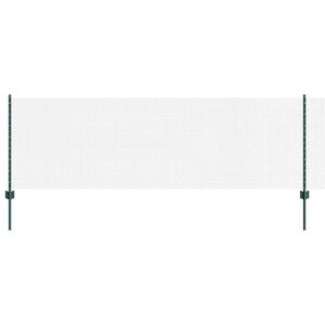 vidaXL Welded Wire Fence with Posts 25 x 0.8 m PVC-Coated Steel Green