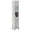 vidaXL Bathroom Cabinet with Drawer Concrete Grey 31.5 x 33 x 190 cm