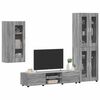 vidaXL TV Cabinet Set with Drawer FLORIN Grey Sonoma Engineered Wood
