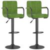 vidaXL Bar Stools 2 pcs Light Green Velvet