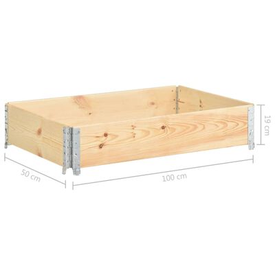 vidaXL Raised Bed 50x100 cm Solid Pine Wood (310052 )