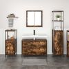 vidaXL Bathroom Furniture Set 3 pcs Smoked Oak Engineered Wood