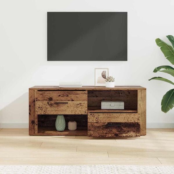 vidaXL TV Cabinet Old Wood 100 x 35 x 40 cm Engineered Wood
