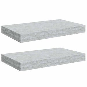 vidaXL Floating Wall Shelves 2 pcs Concrete Grey 40x23x3.8 cm MDF