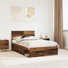 vidaXL Bed Frame with Headboard Old Wood 120 x 190 cm Engineered wood